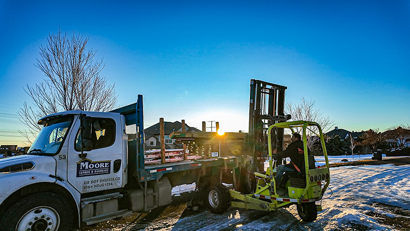 Jobsite Delivery by Moore Lumber