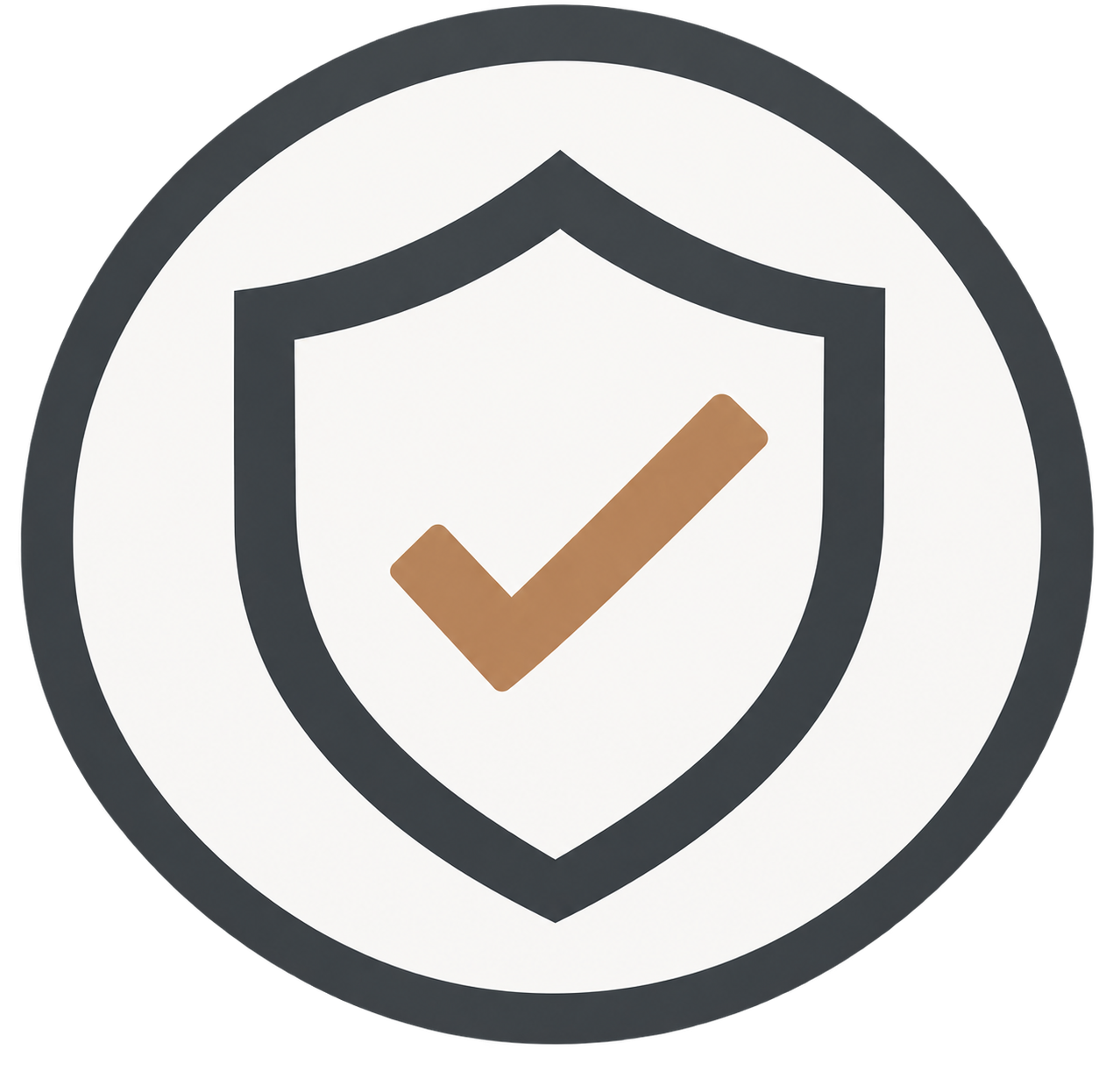 Icon of a shield with checkmark, representing warranty protection