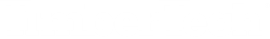 TimberTech logo, Everything Wood Should Be, white version